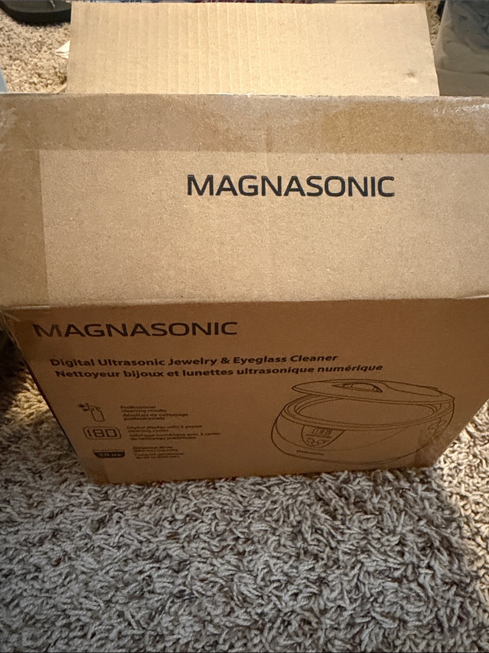 Magnasonic Digital Ultrasonic Jewelry & Eyeglass Cleaner - silver